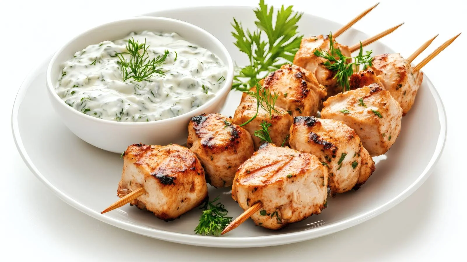 Succulent Chicken Skewers with Authentic Tzatziki — free download from Dotvec
