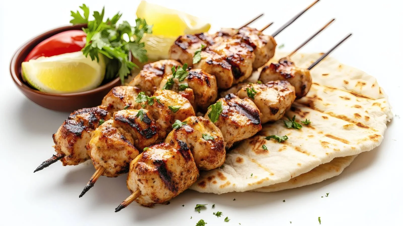 Succulent Chicken Souvlaki Kebabs Close-up Shot — free download from Dotvec