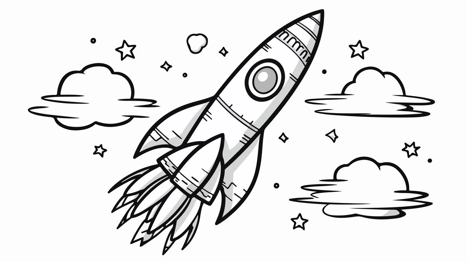 Rocket Drawing by Children — free download from Dotvec
