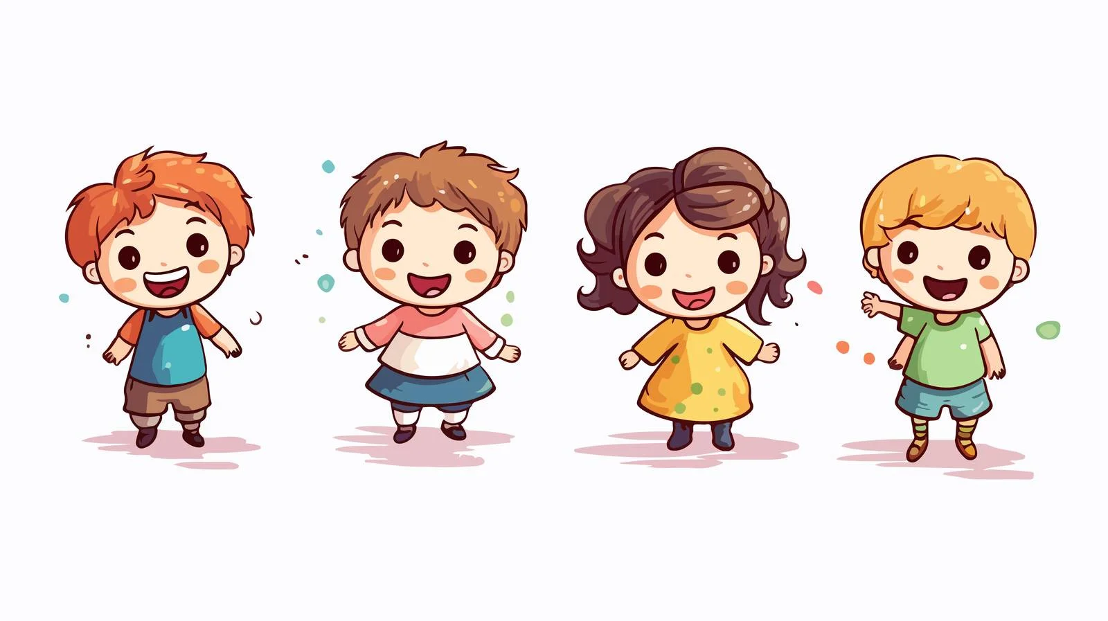 Cartoon Kids Vector Illustration — free download from Dotvec