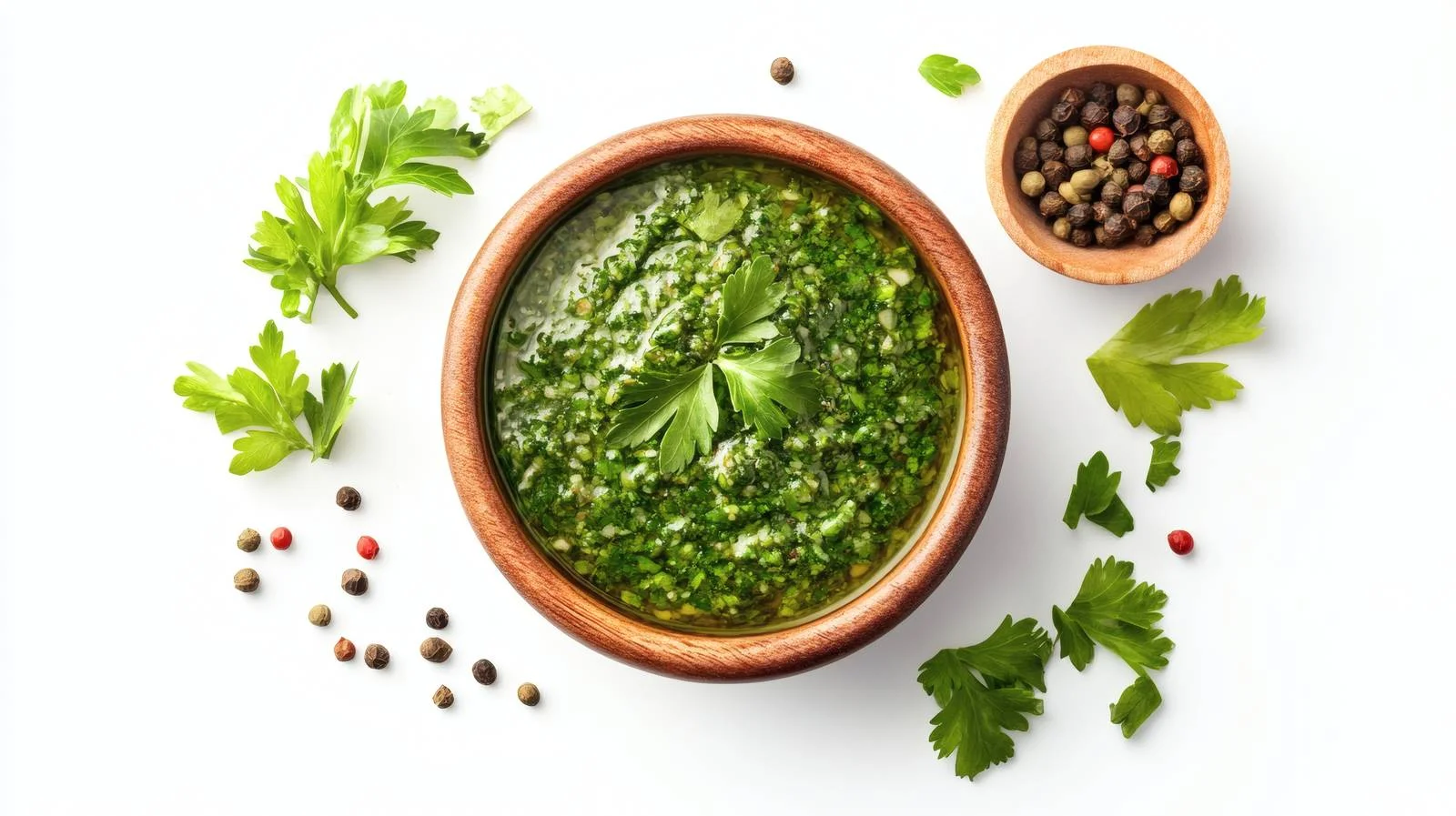 Fresh Chimichurri Sauce on White Background — free download from Dotvec