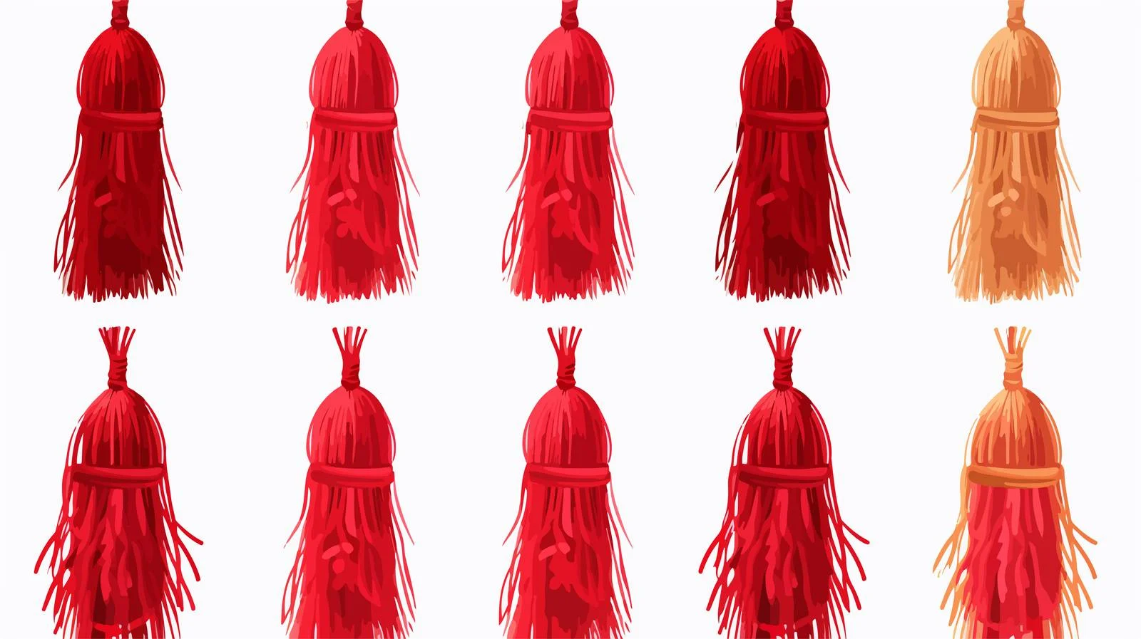 Traditional Chinese Red Tassel Knots — free download from Dotvec