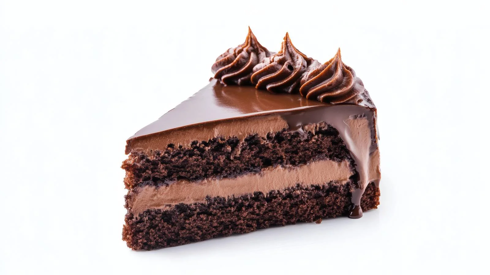 Elegant Chocolate Cake on White Background — free download from Dotvec