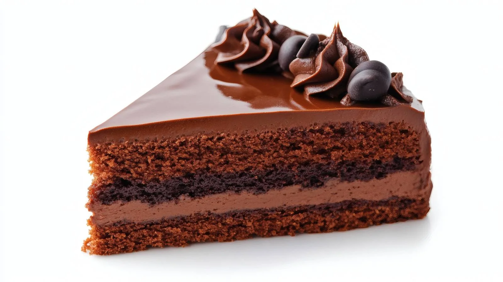 Gourmet Chocolate Cake on White Background — free download from Dotvec