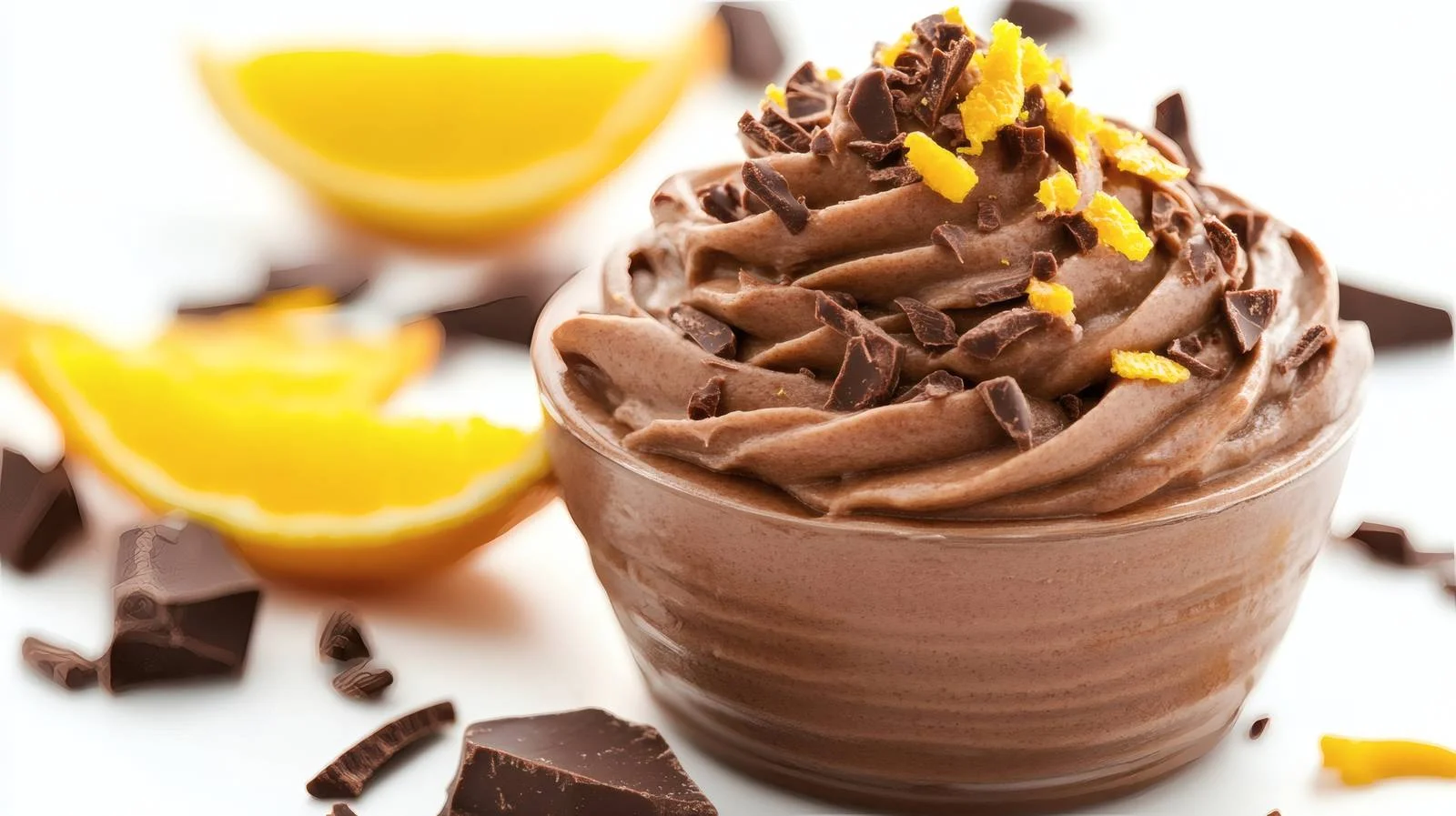Creamy Chocolate Mousse Orange Zest Dessert — free download from Dotvec