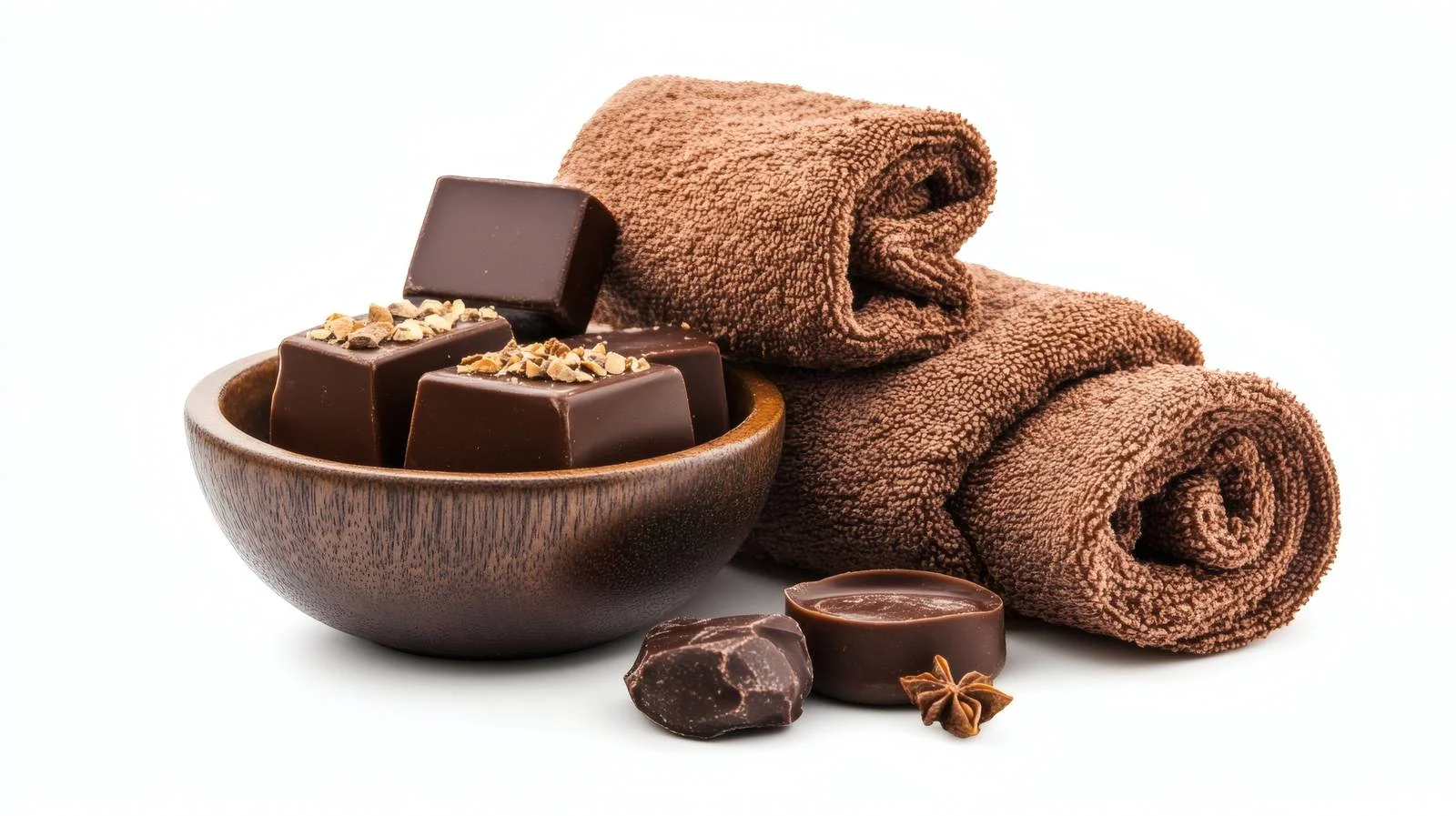 Luxurious Chocolate Spa Set on White Background — free download from Dotvec