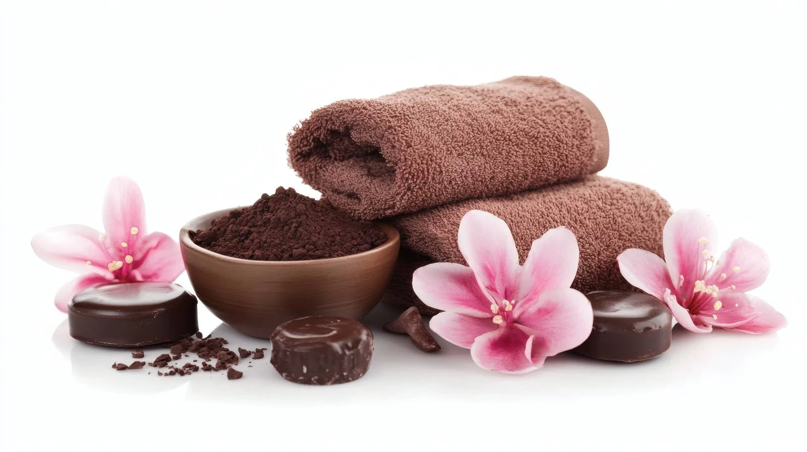 Luxurious Chocolate Spa Concept on White Background — free download from Dotvec