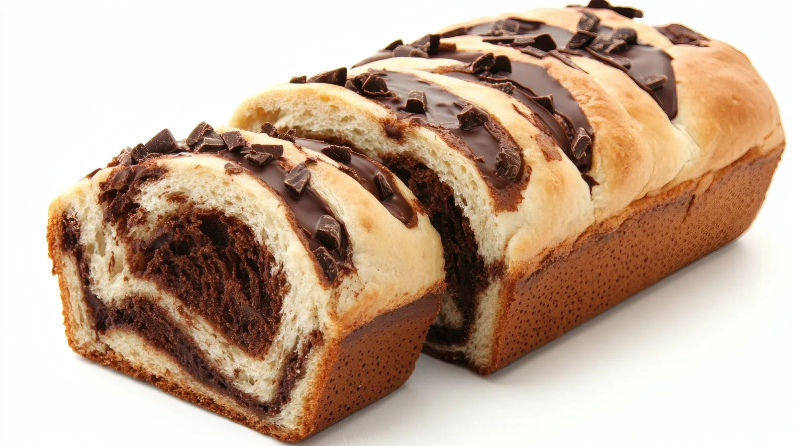 Delicious Chocolate Swirl Bread on White Background — free download from Dotvec