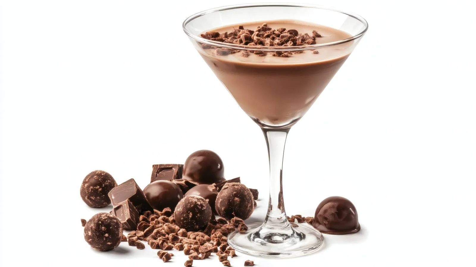 Luxurious Chocolate Truffle Martini on White — free download from Dotvec