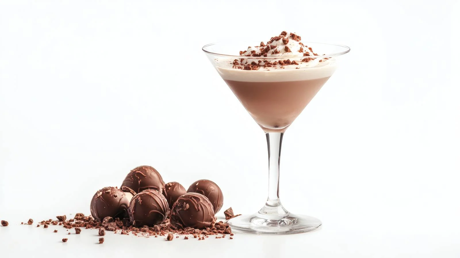 Decadent Chocolate Truffle Martini on White — free download from Dotvec