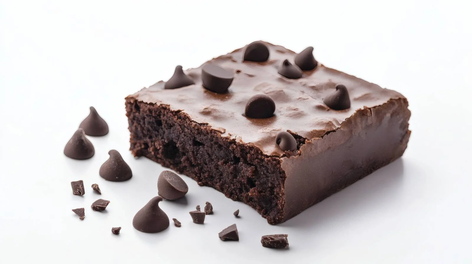 Gourmet Chocolate Brownie on White Background — free download from Dotvec