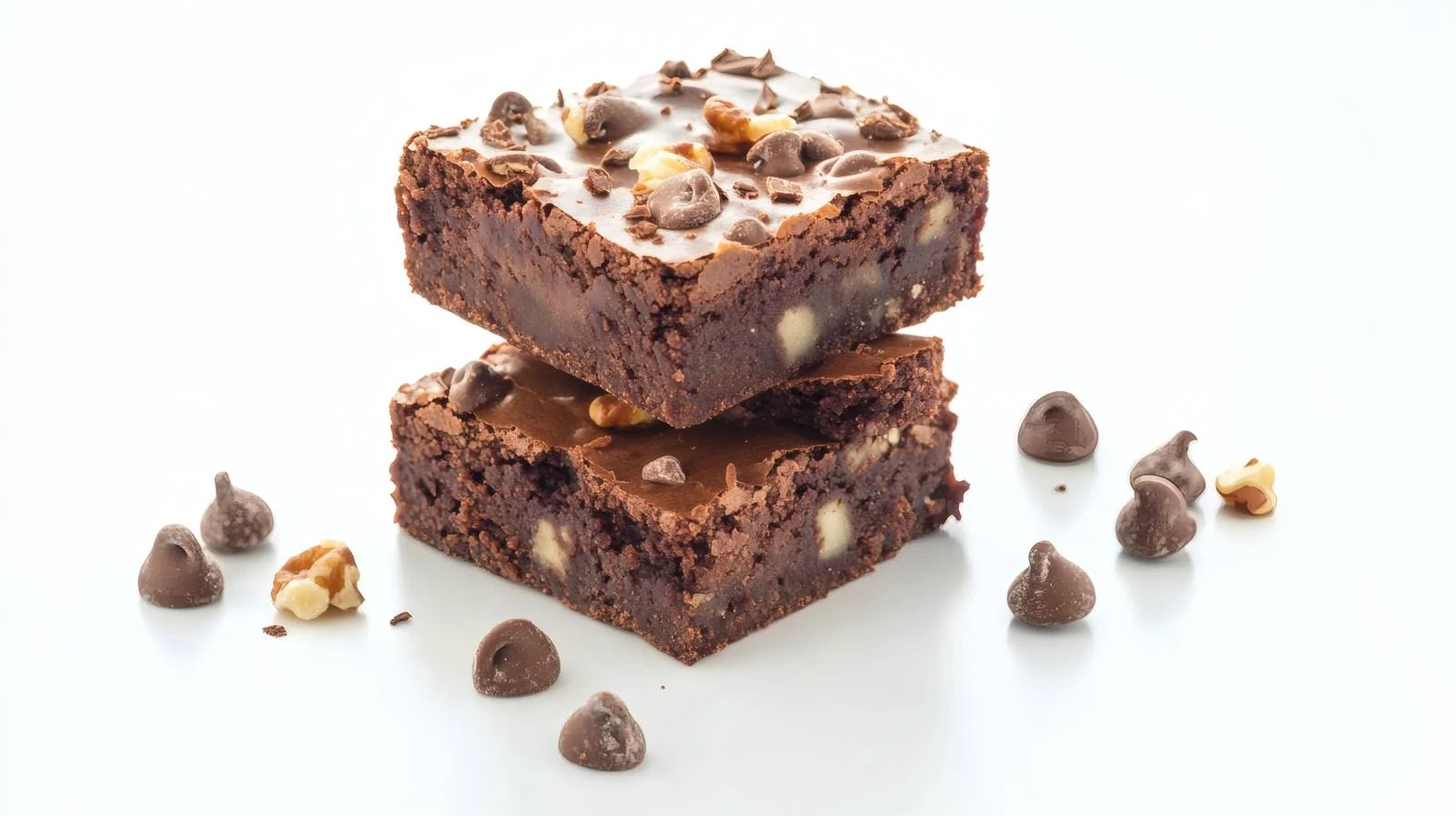 Delicious Chocolate Brownie on White Background — free download from Dotvec