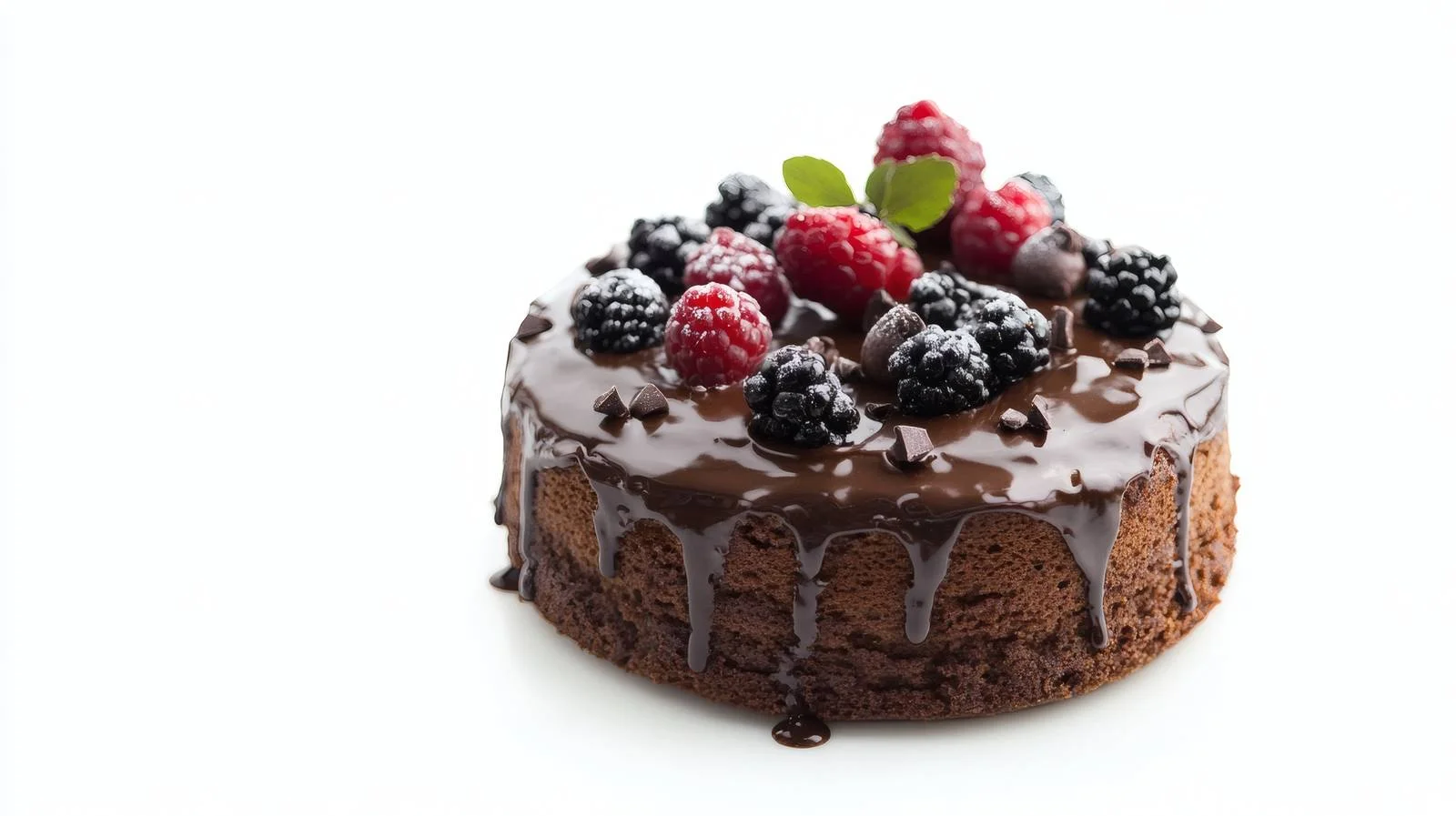 Decadent Chocolate Cake on White Background — free download from Dotvec