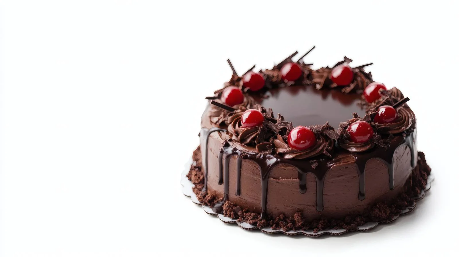 Decadent Chocolate Cake on White Background — free download from Dotvec