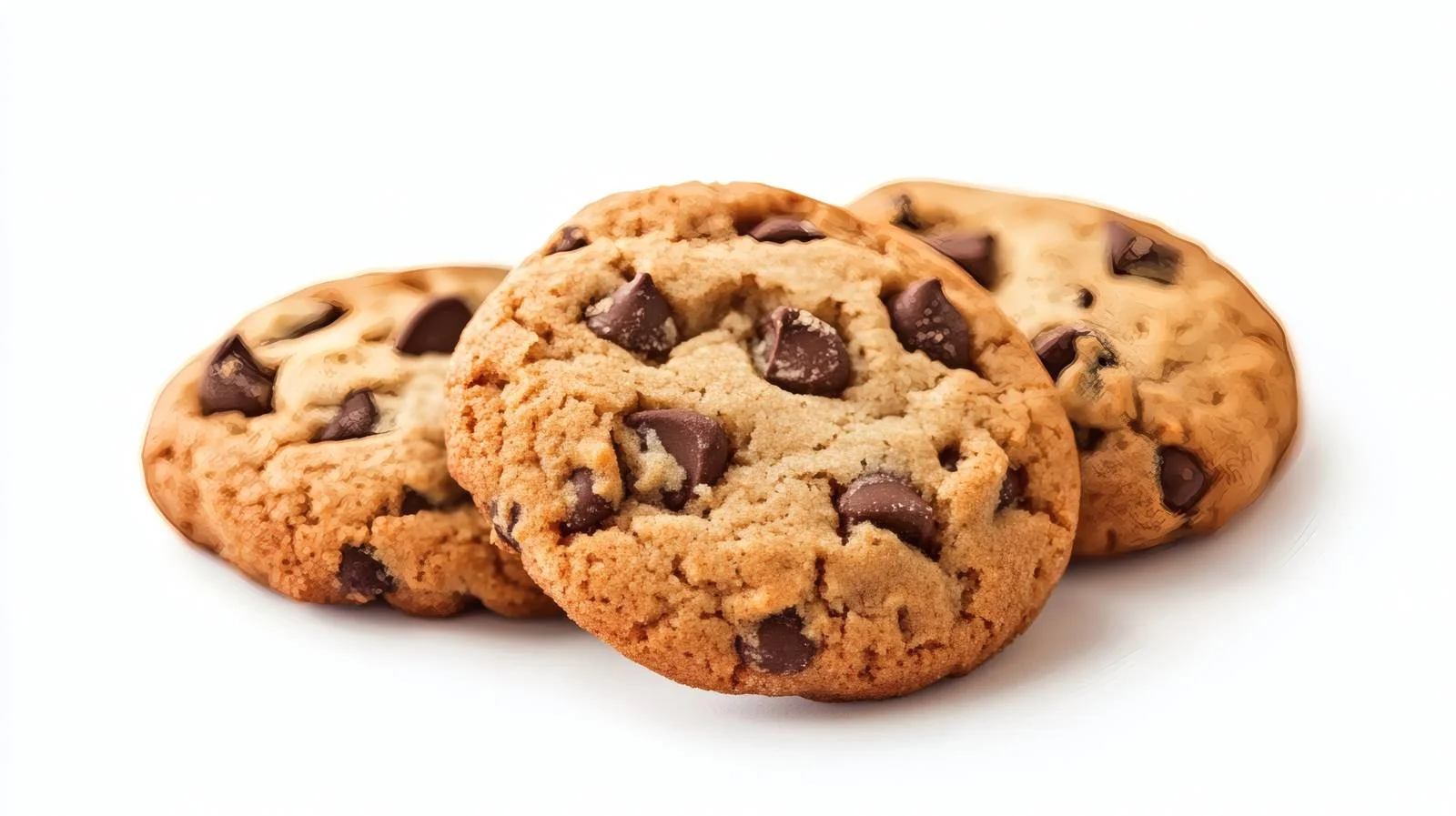 Delicious Chocolate Chip Cookies on White Background — free download from Dotvec