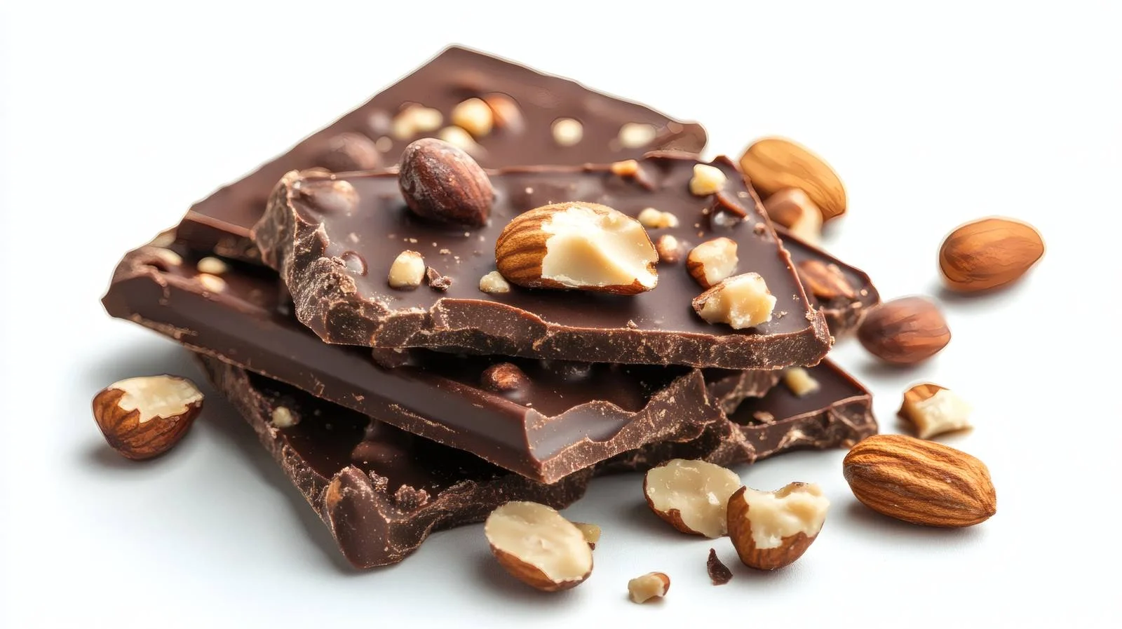 Luxurious Chocolate Nuts Texture on White — free download from Dotvec