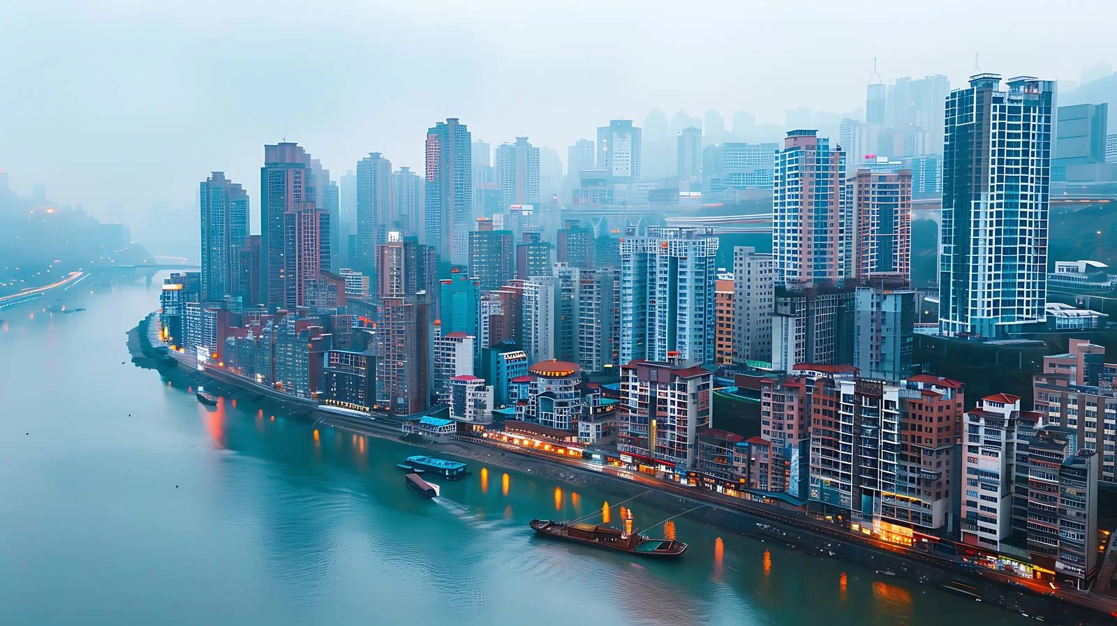 Chongqing Urban Development Street Scape — free download from Dotvec