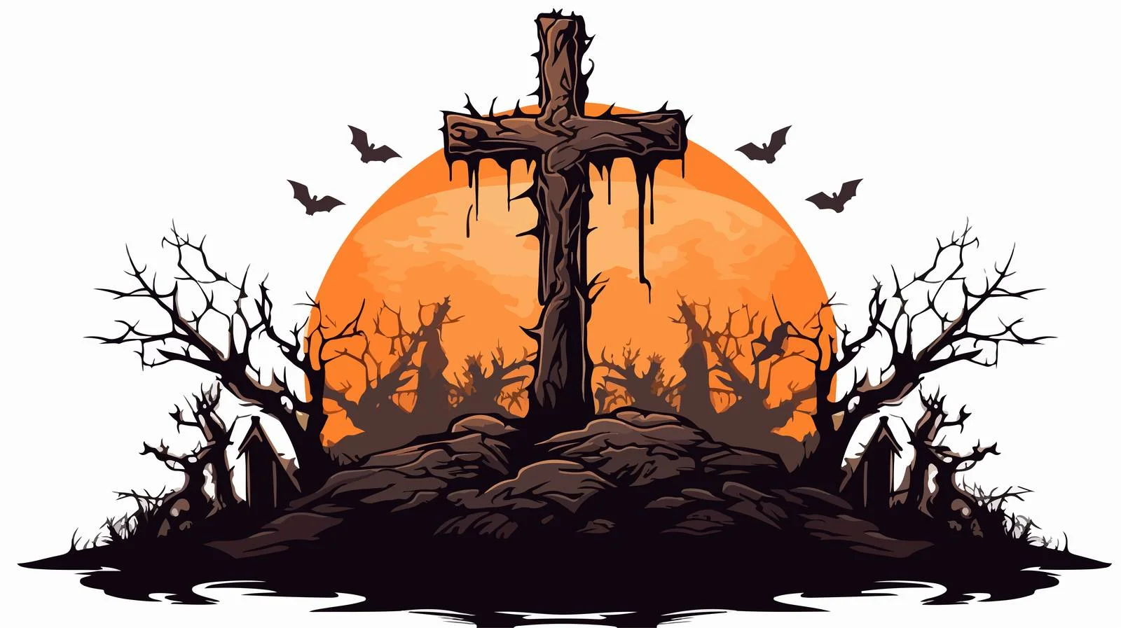 Christian Cross Halloween Vampire Defense — free download from Dotvec