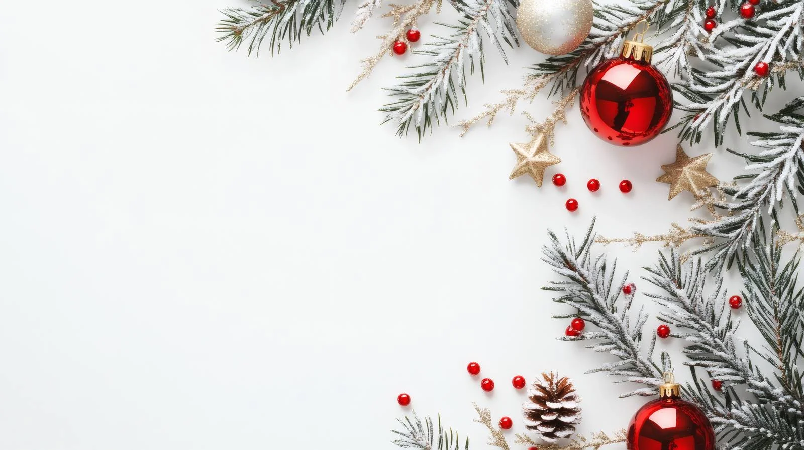 Festive Christmas Background on White Isolation — free download from Dotvec