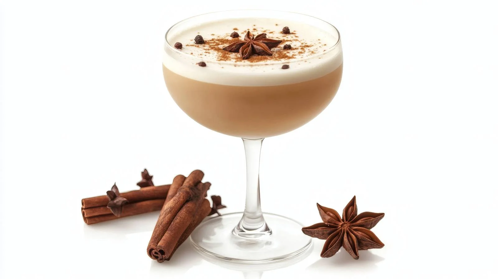 Elegant Brandy Alexander Cocktail on White — free download from Dotvec