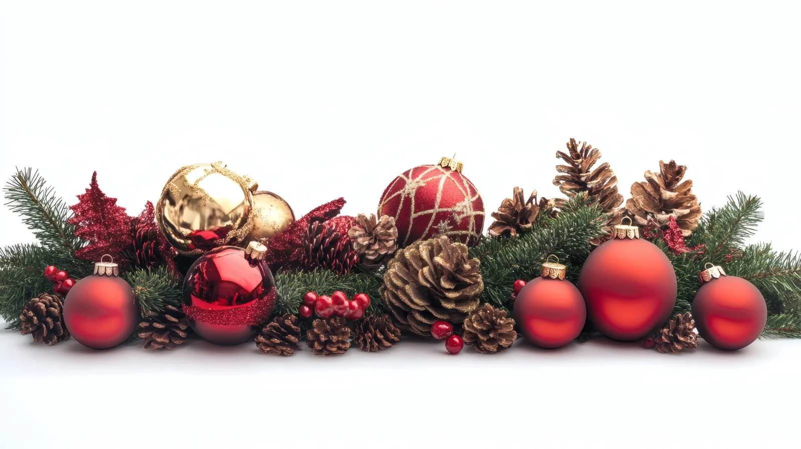Festive Christmas Arrangement on White Background — free download from Dotvec