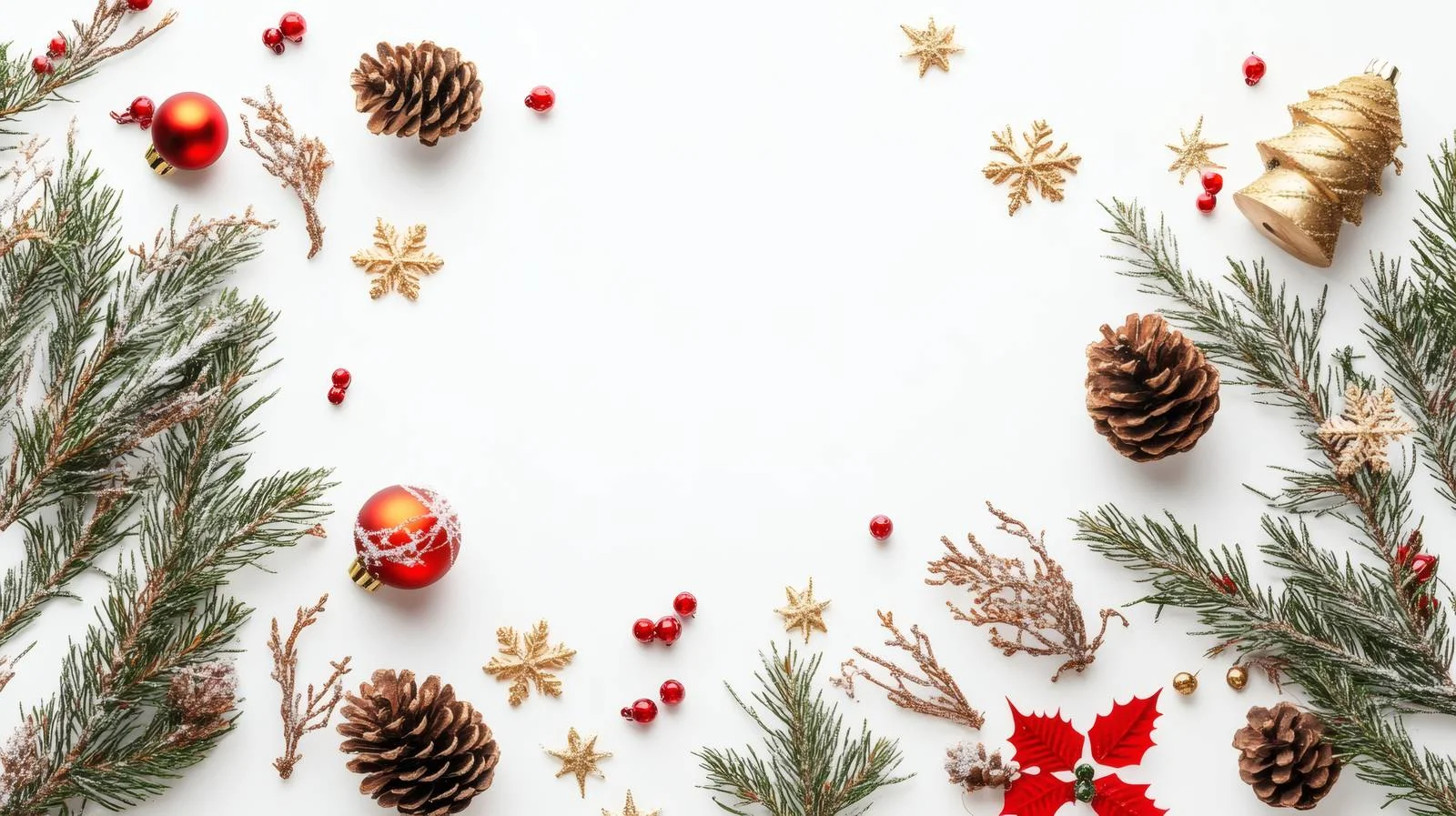 Elegant Christmas Arrangement on White Background — free download from Dotvec