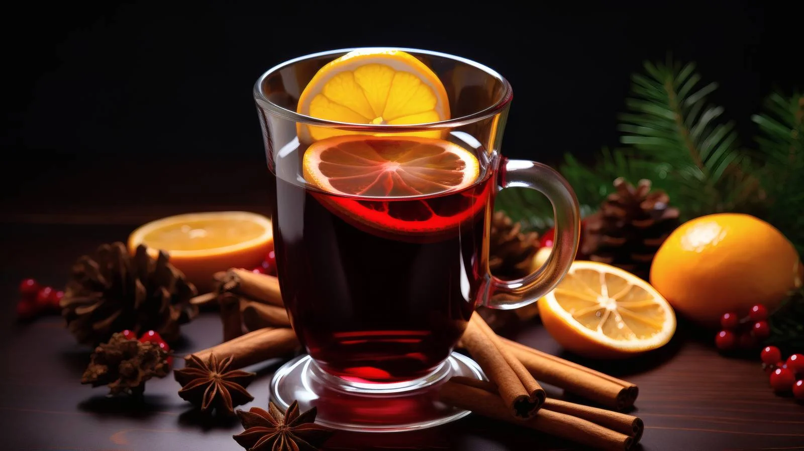 Elegant Christmas Mulled Wine on White Background — free download from Dotvec