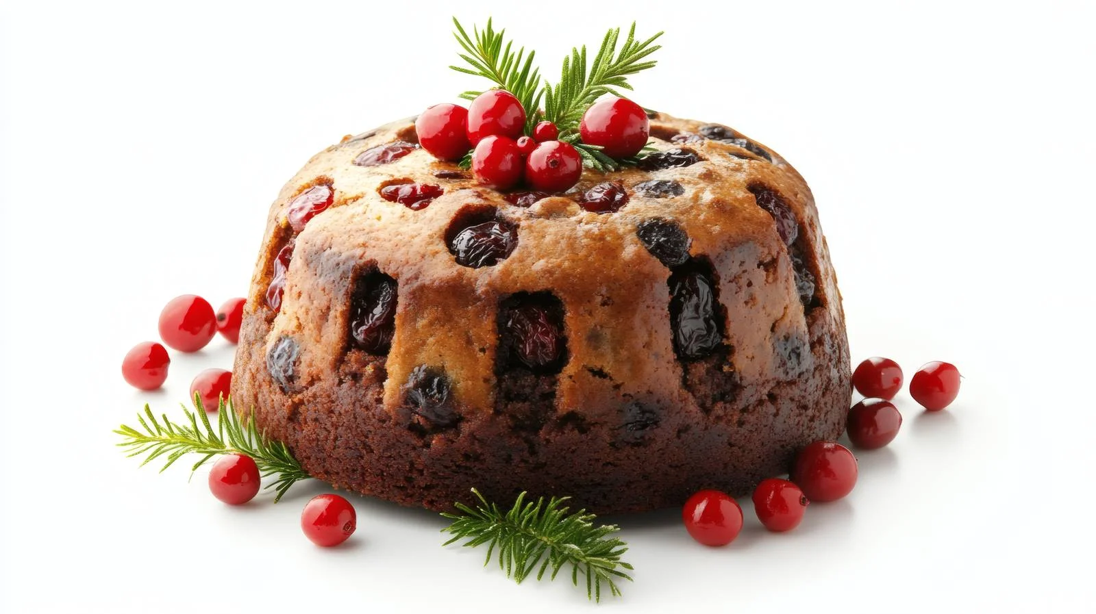 Traditional Christmas Pudding on White Background — free download from Dotvec
