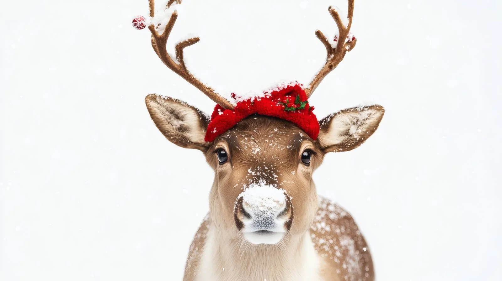 Festive Rudolph Reindeer Close-Up Portrait — free download from Dotvec