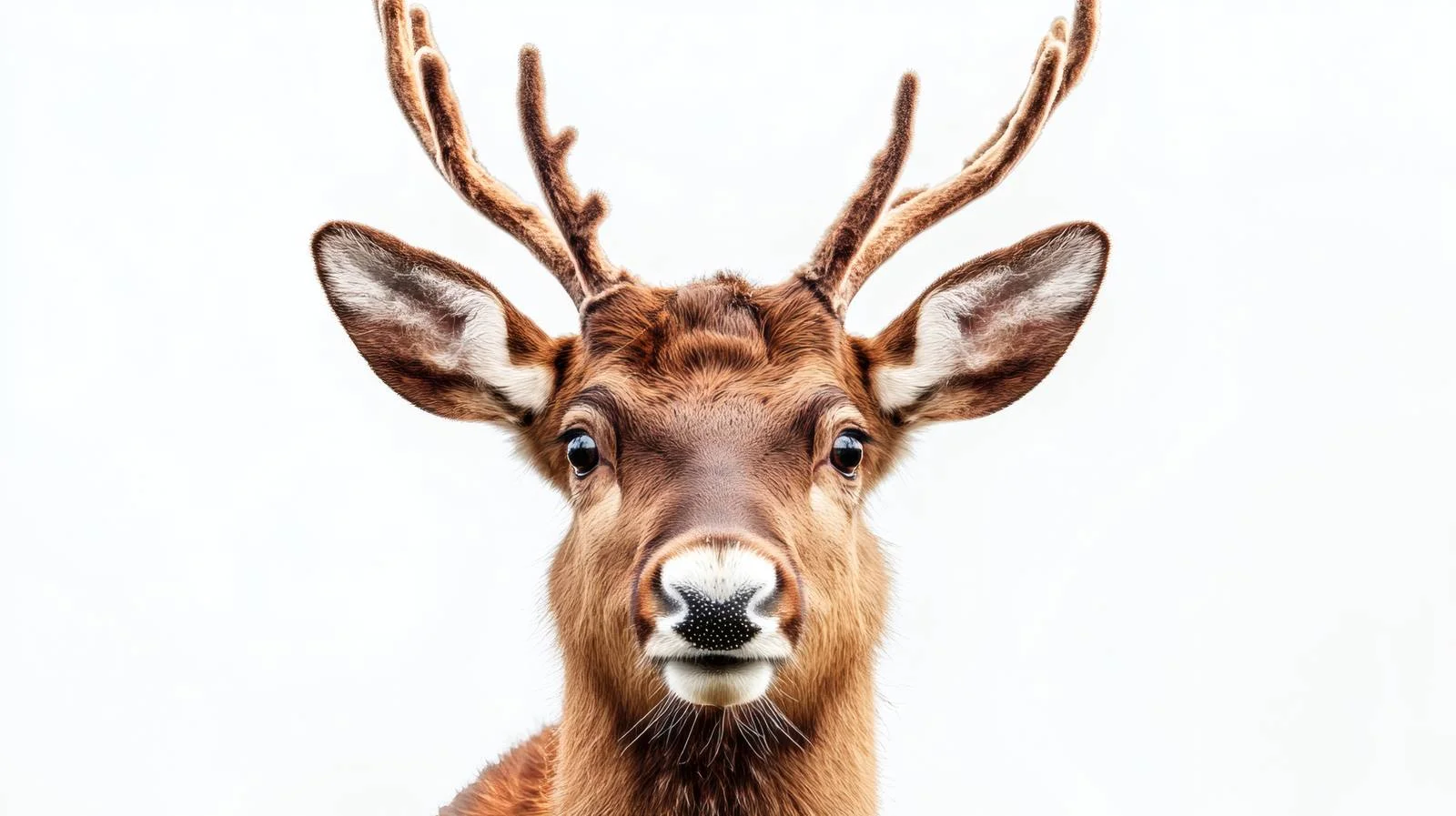 White Background Reindeer Portrait for Christmas — free download from Dotvec