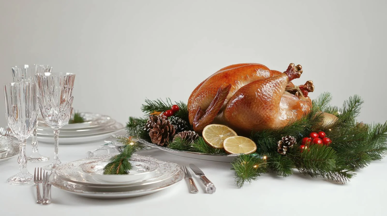 Festive Christmas Turkey on White Background — free download from Dotvec
