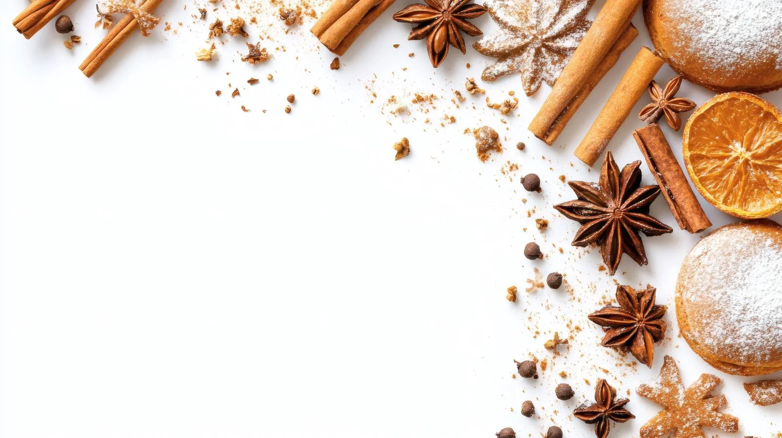 Festive Christmas Bakery Spices on White — free download from Dotvec