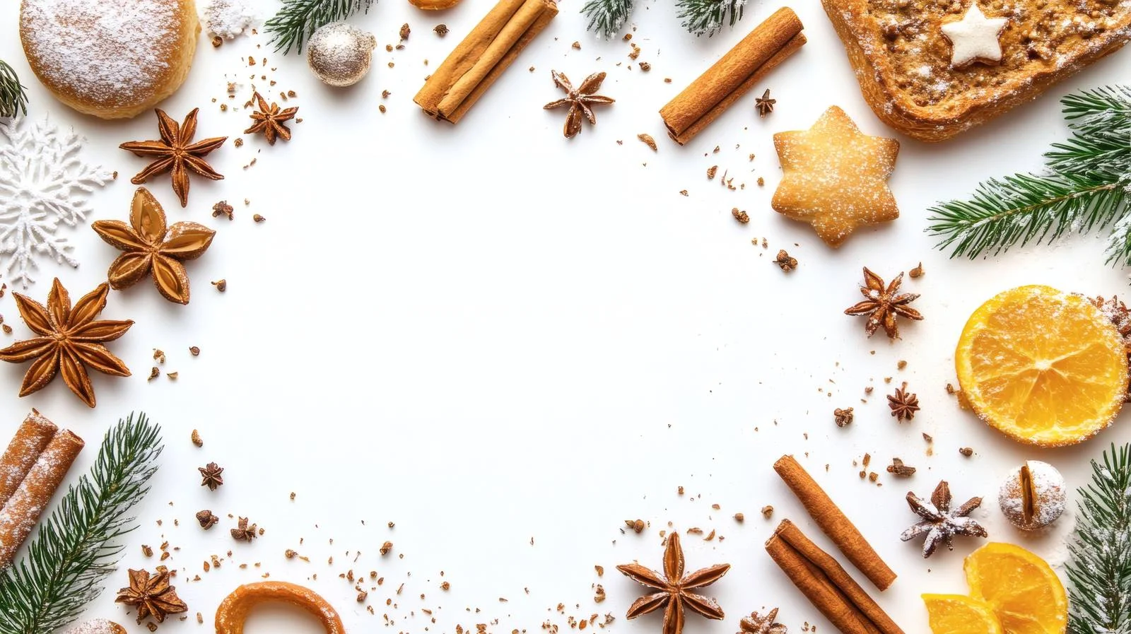 Festive Christmas Bakery Spices on White Background — free download from Dotvec