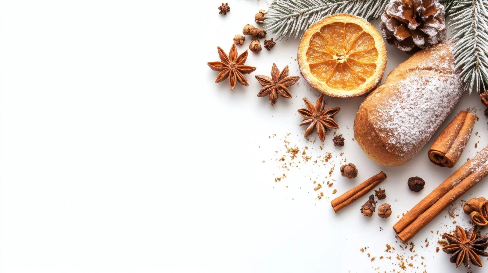 Festive Christmas Bakery Spices on White — free download from Dotvec