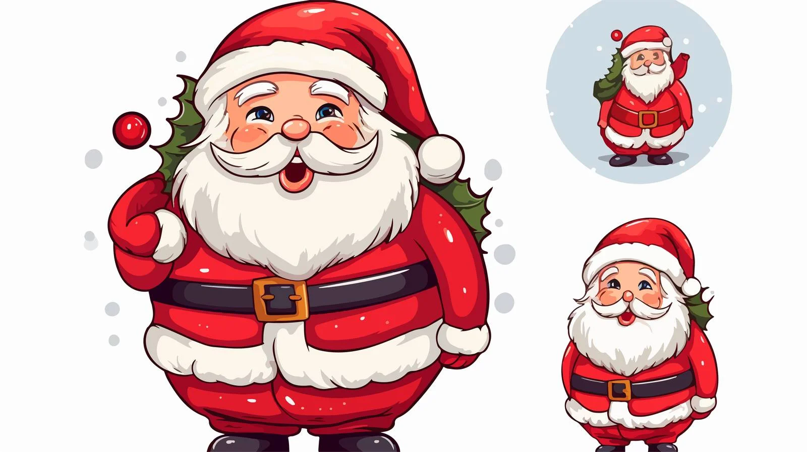 Santa Christmas Greeting Card Design — free download from Dotvec