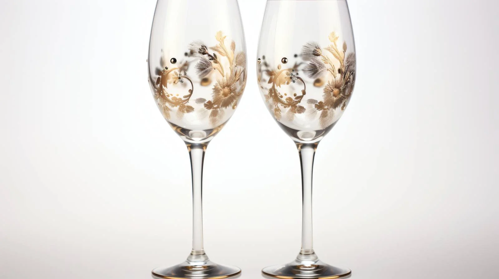 Elegant Christmas Champagne Glasses on White Background — free download from Dotvec