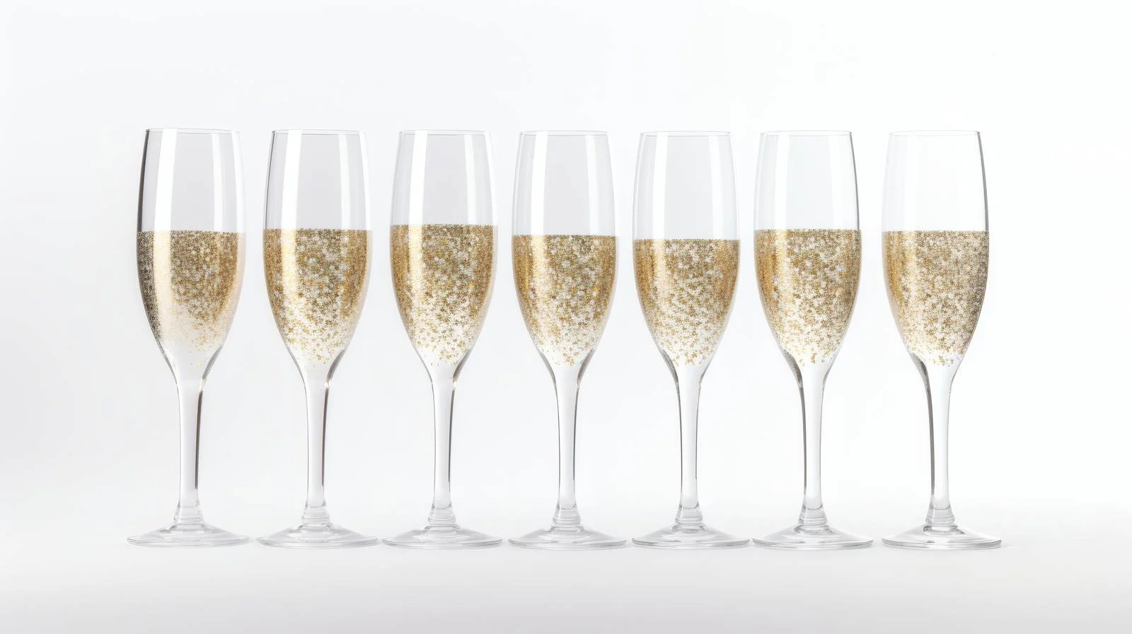 Elegant Christmas Champagne Glasses on White Background — free download from Dotvec