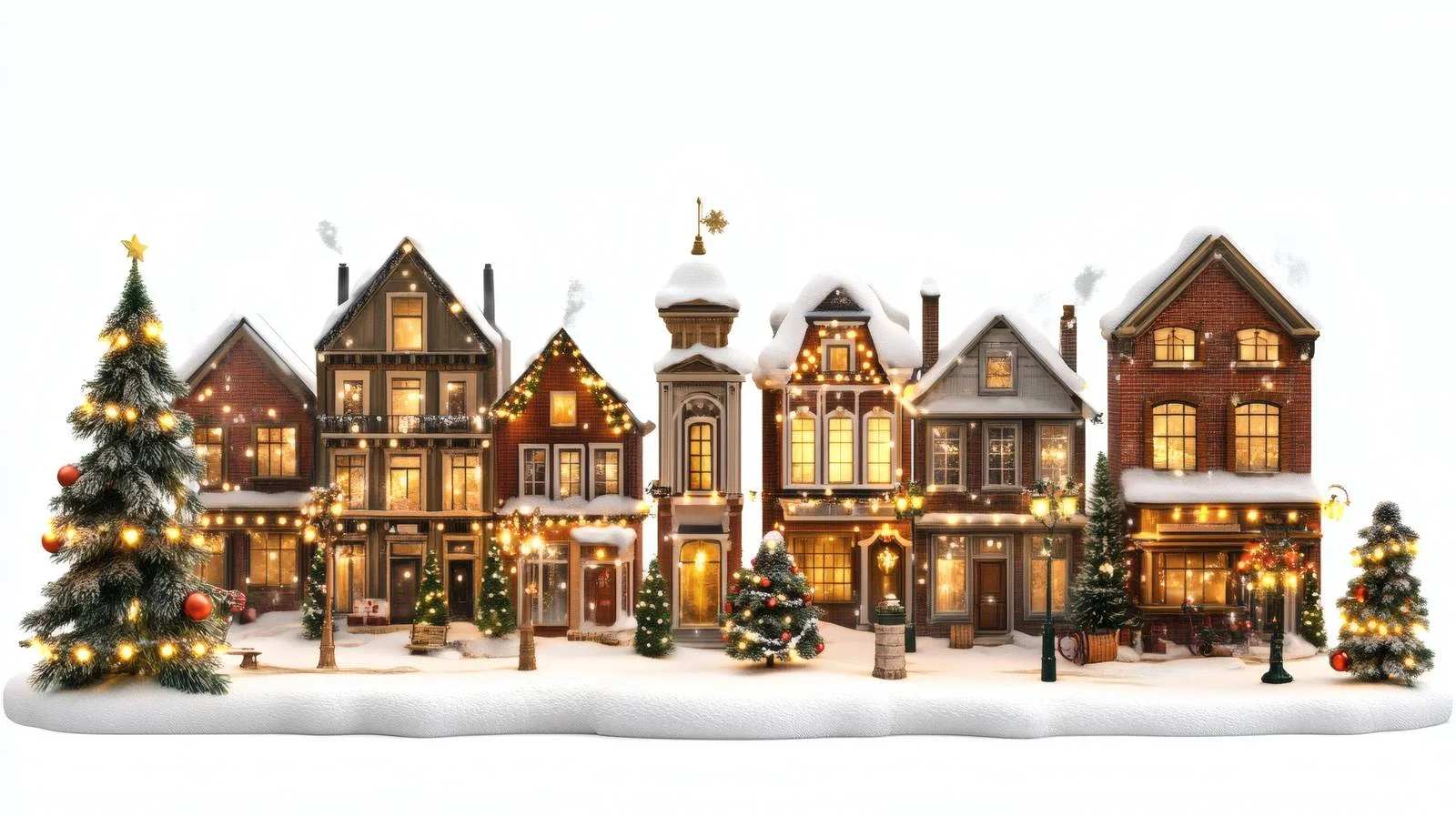 Festive Urban Christmas Scene with Illumination — free download from Dotvec