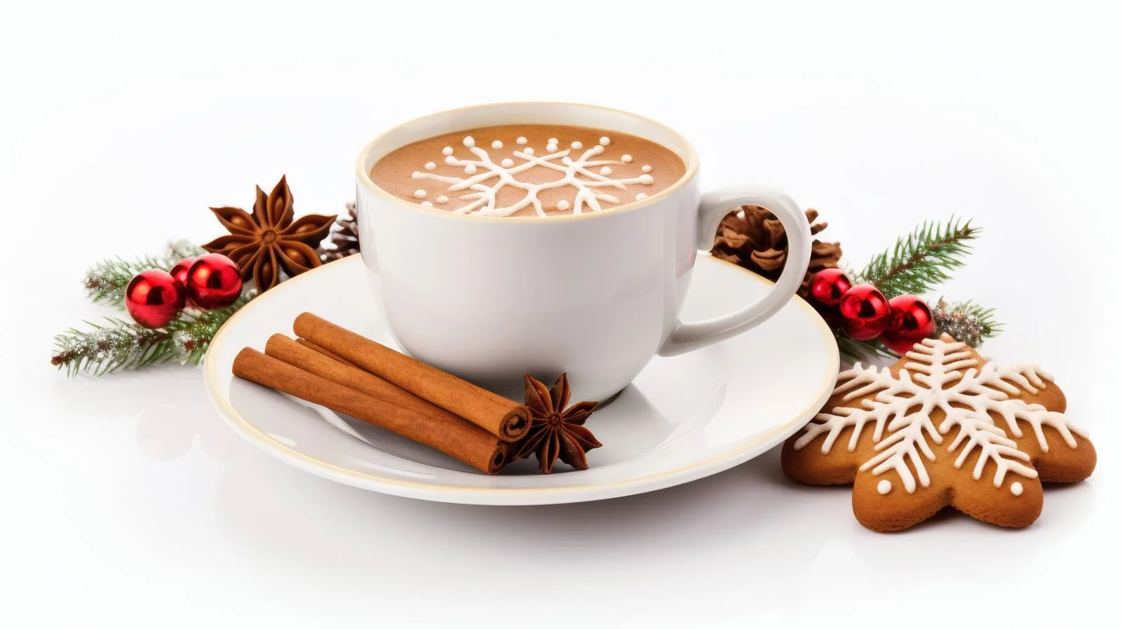 Festive Coffee and Gingerbread Treats Isolated — free download from Dotvec