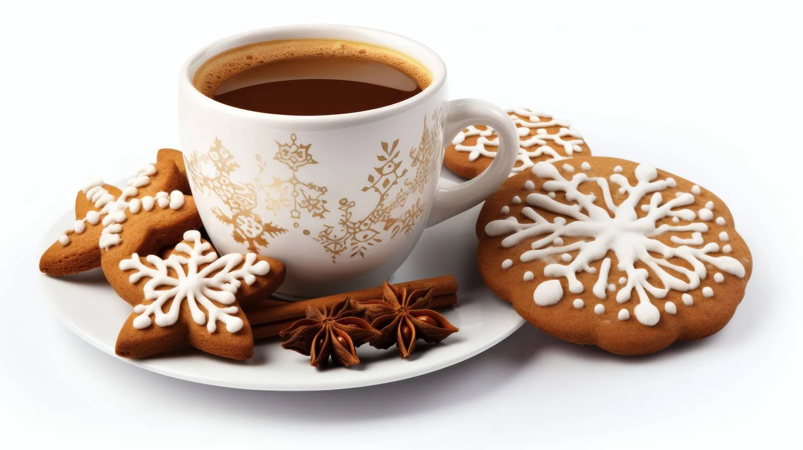 Festive Holiday Coffee and Gingerbread Treats — free download from Dotvec