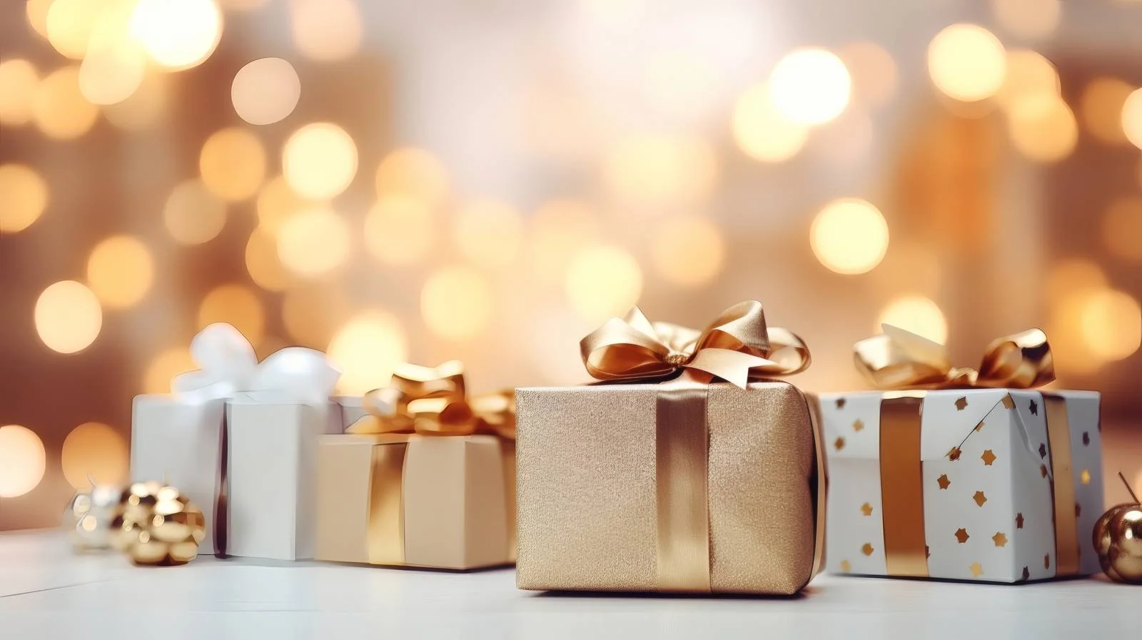 Festive Christmas Gifts with Soft Focus — free download from Dotvec