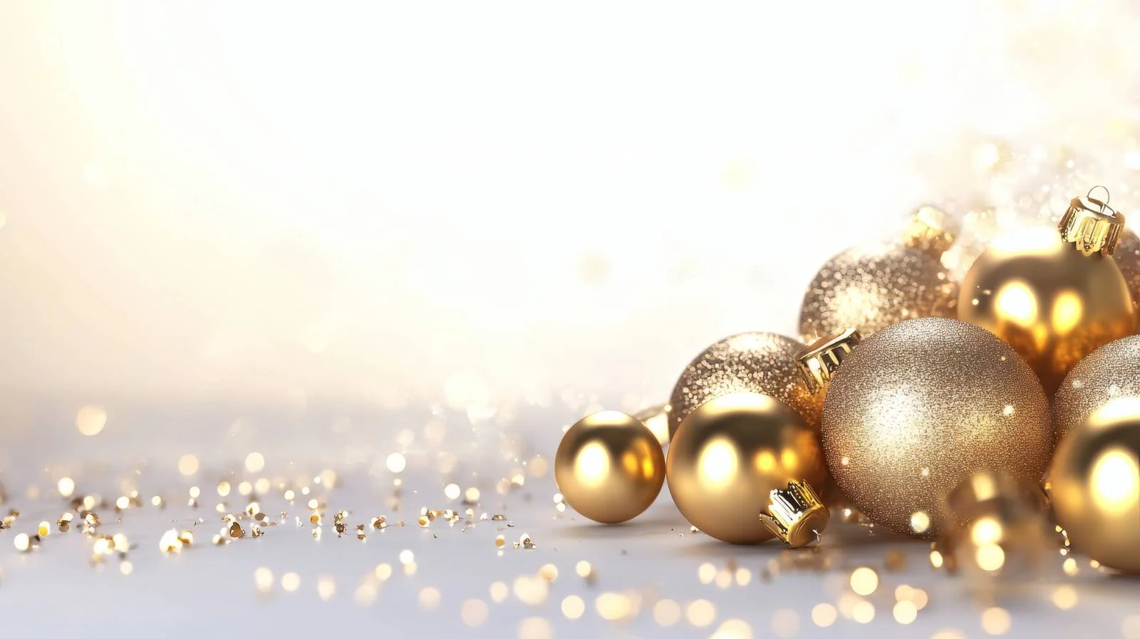 Elegant Christmas Scene with Golden Ornaments — free download from Dotvec