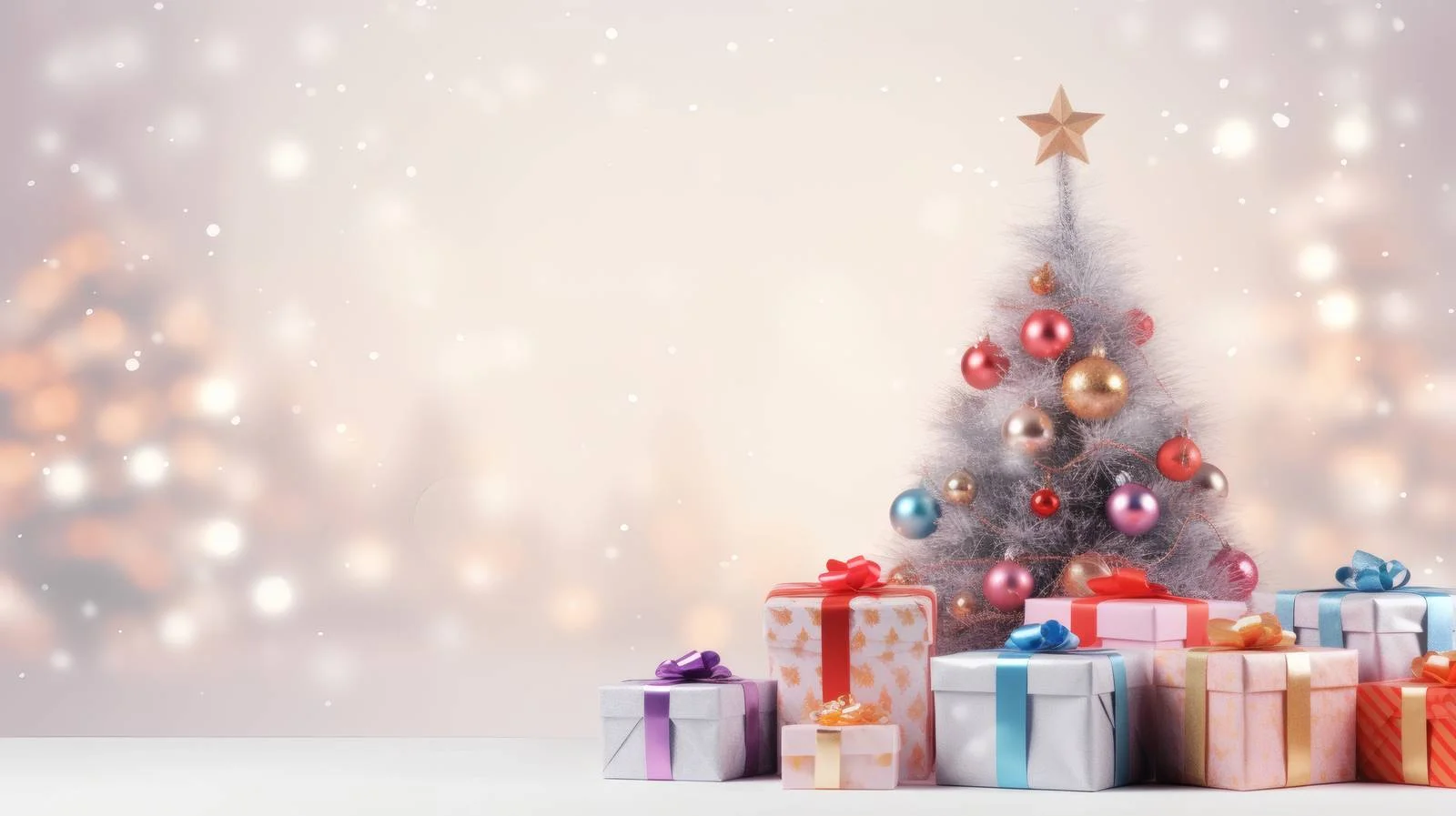 Festive Christmas Tree with Glowing Lights — free download from Dotvec