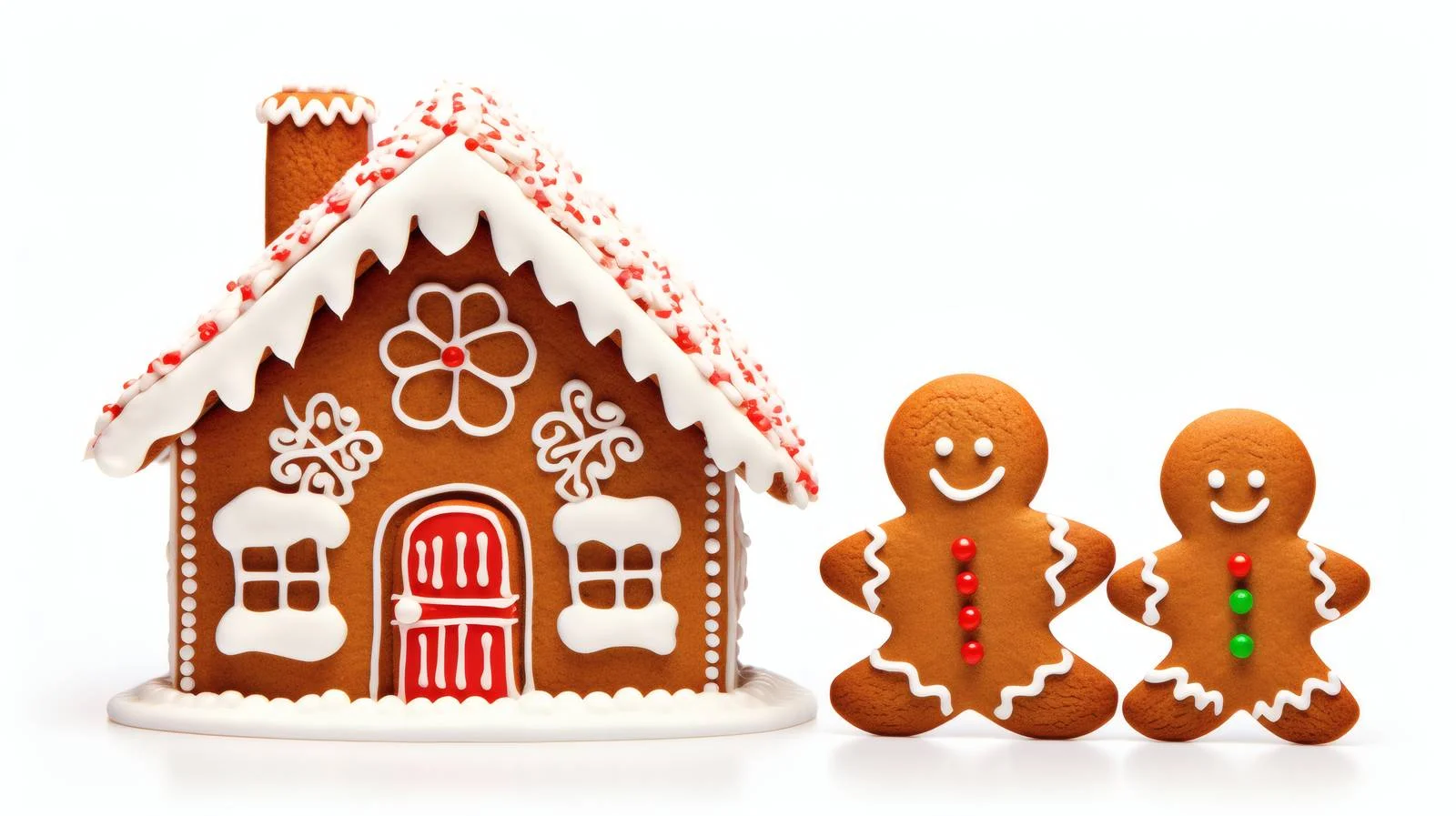 Festive Gingerbread House with Gingerbread Man — free download from Dotvec
