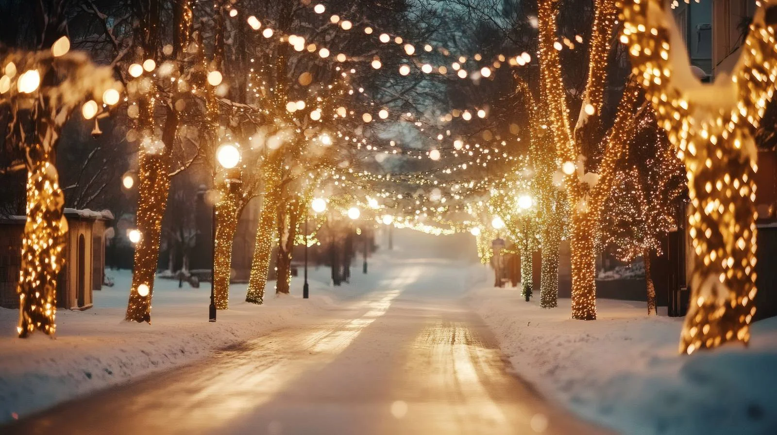 Winter Wonderland Street with Illumination — free download from Dotvec