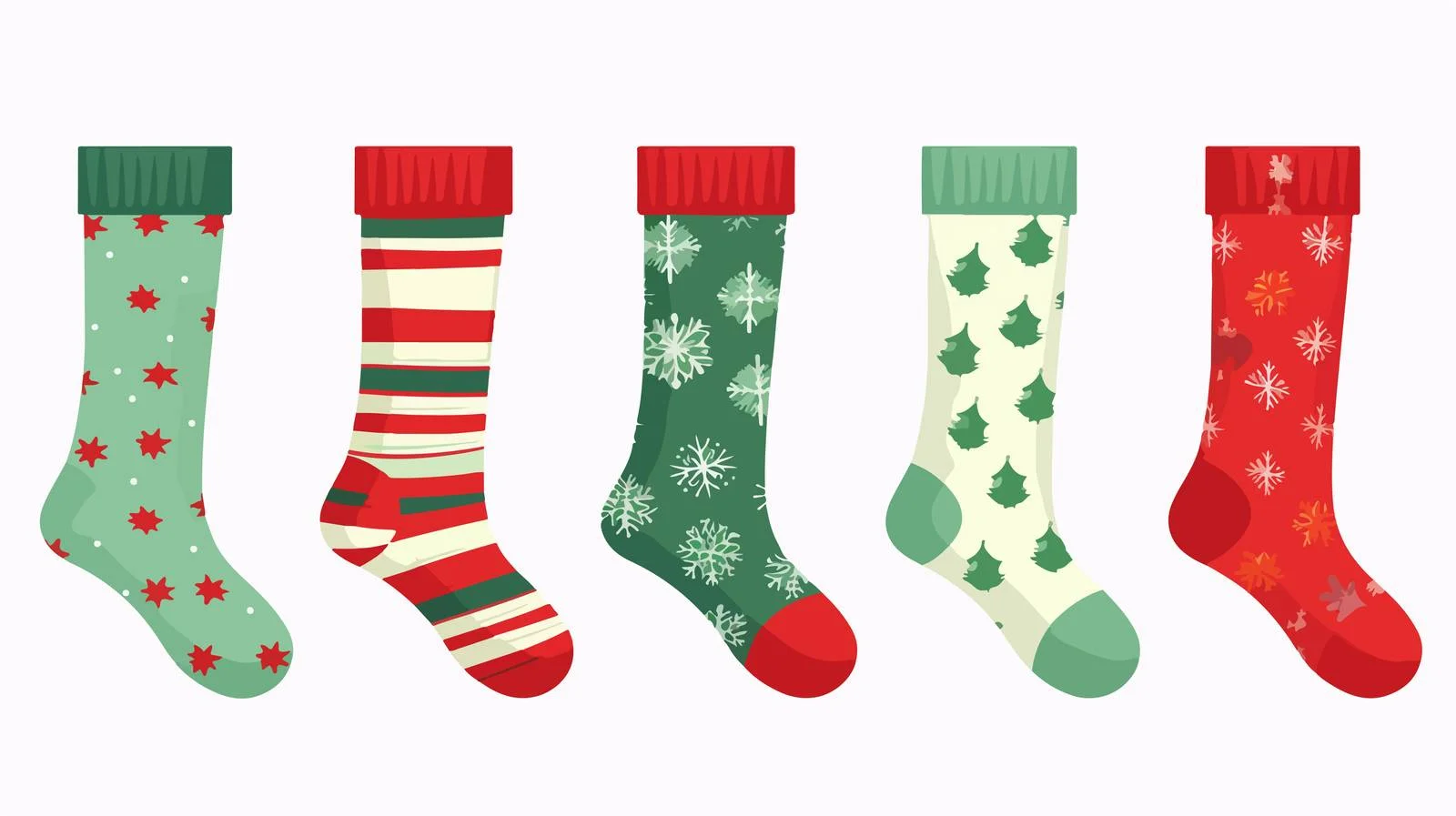 Festive Christmas Socks — free download from Dotvec