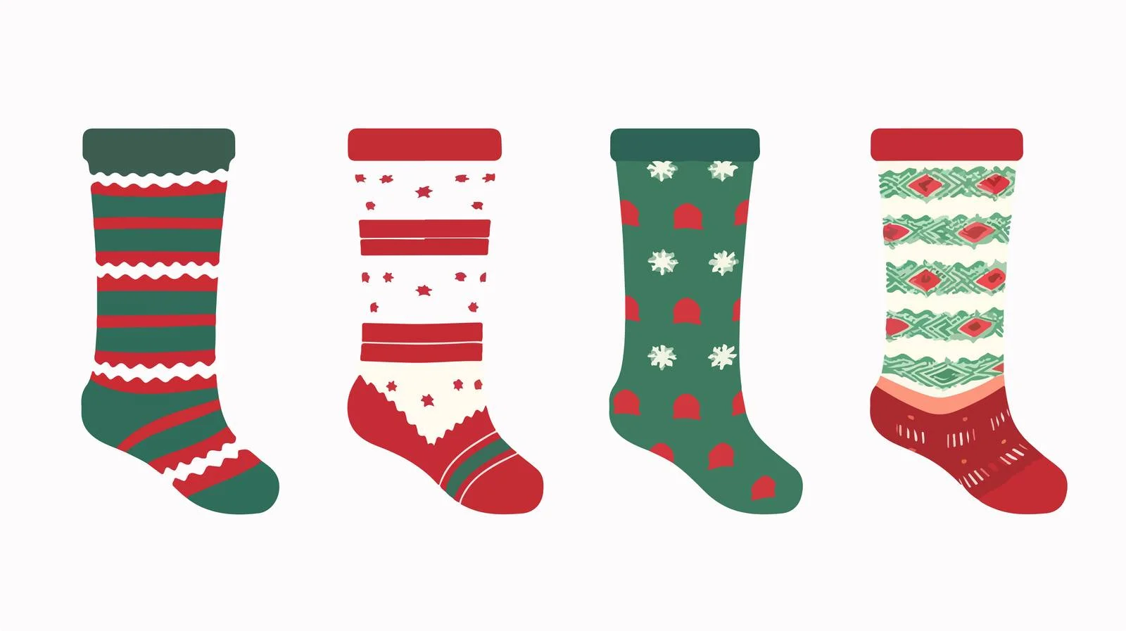 Festive Christmas Socks Collection — free download from Dotvec
