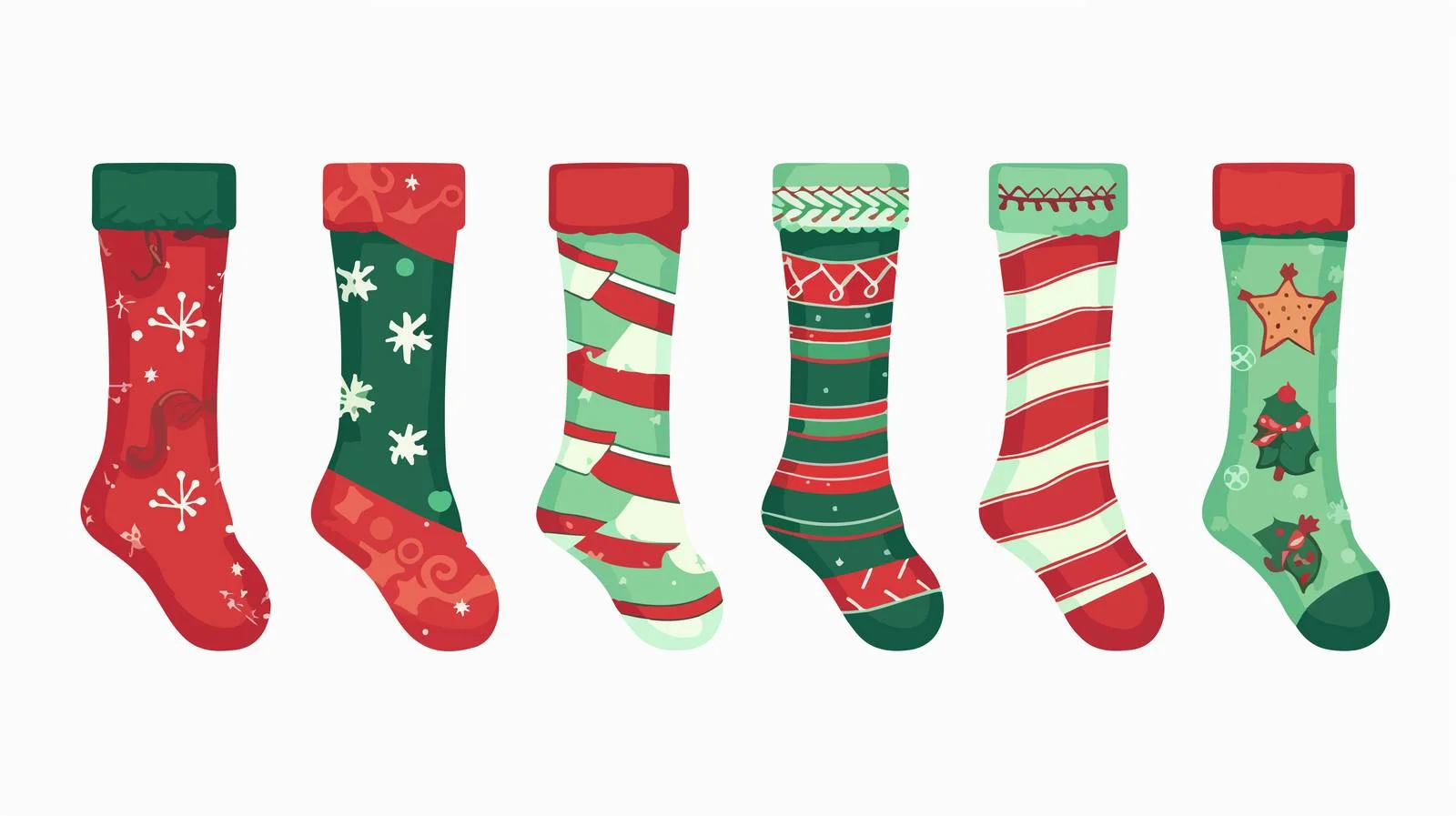Festive Christmas Socks Display — free download from Dotvec