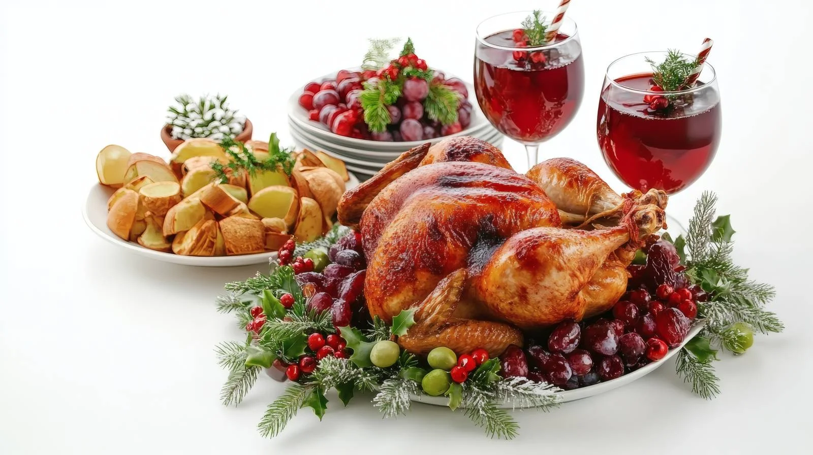 Festive Christmas Feast: Roasted Chicken Spread — free download from Dotvec