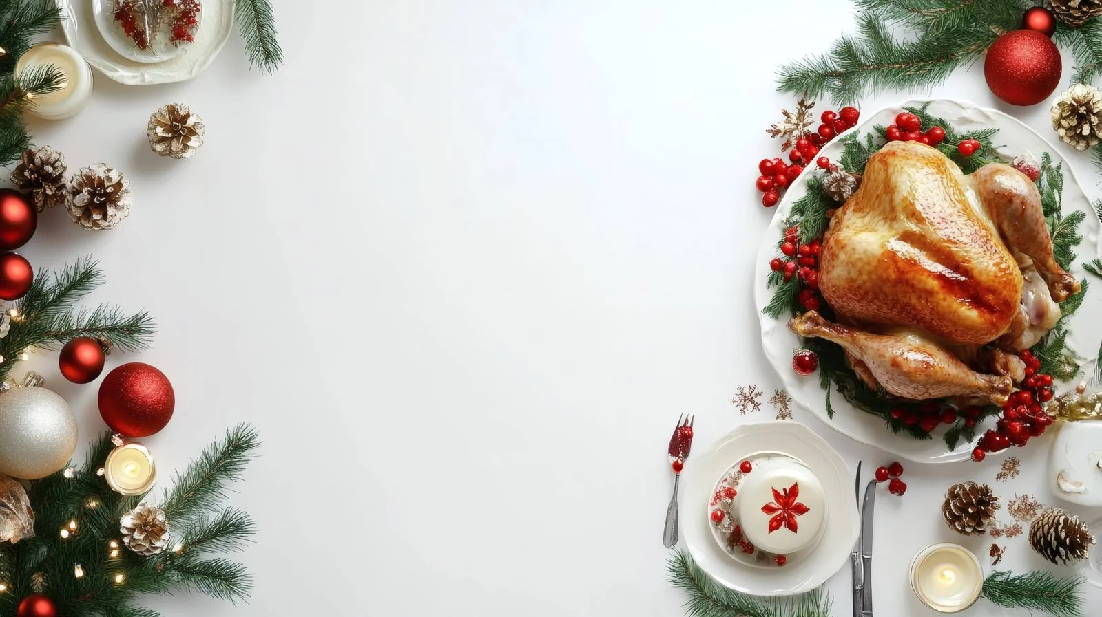 Festive Christmas Spread Featuring Roasted Poultry — free download from Dotvec
